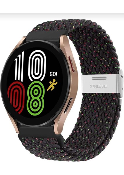 Samsung Galaxy Watch 5 Pro 45MM Watch 5 40-44MM (20MM) Likralı Örgü Kayış Akıllı Saat Kordonu