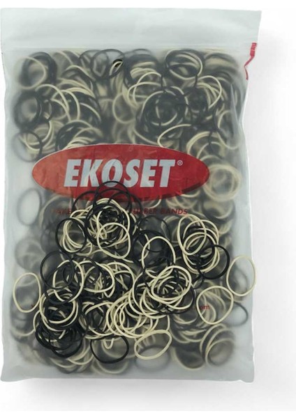 1000 Adet Küçük Paket Lastiği Siyah Beyaz 40 mm modelleri