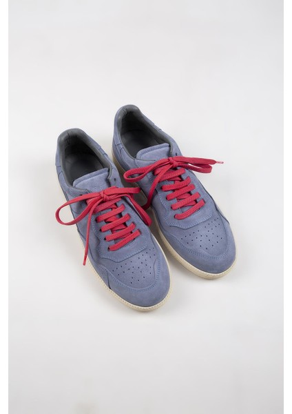 Zeus Erkek Deri El Boyamalı Bağcık Ve Iki Yedek Bağcıklı Açık Mavi Sneakers modelleri