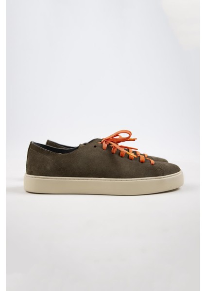 Ares Erkek Deri El Boyamalı Bağcık Ve Iki Yedek Bağcıklı Haki Sneakers fiyatları