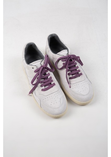 Zeus Erkek Deri El Boyamalı Bağcık Ve Iki Yedek Bağcıklı Beyaz Sneakers modelleri