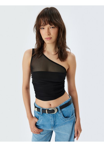 Tek Omuz Atlet Asimetrik Skinny Slim Fit fiyatları