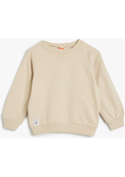 Basic Sweat Uzun Kollu Şardonlu Pamuklu