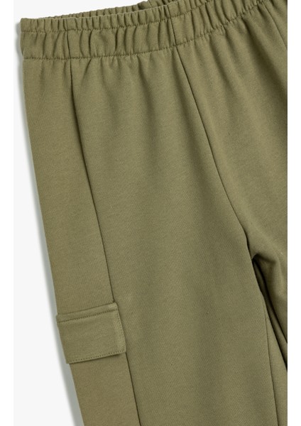 Basic Kargo Jogger Eşofman Altı Cepli Beli Lastikli