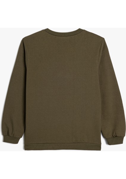 Sweatshirt Uzun Kollu Bisiklet Yaka Şehir Temalı Şardonlu fiyatları