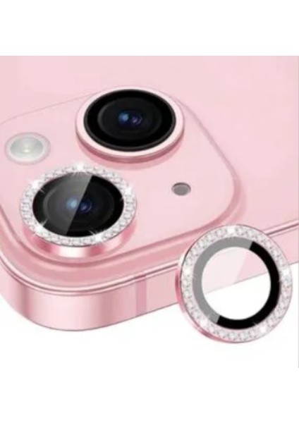iPhone 15 15 Plus Dıamond Lens Pembe