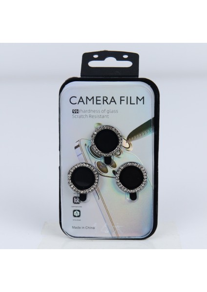 iPhone 15 Pro 15 Promax Dıamont Lens Koyu Gümüş