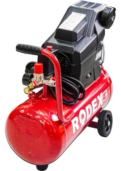 Germany Style Rodex 50 Litre Hava Kompresörü 5 Parça Havalı Setli Yağlı Sistem 8 Bar Basınç Ayarlı Germany Style