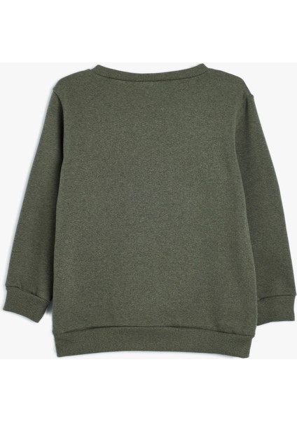 Sweatshirt Uzun Kollu Bisiklet Yaka Futbol Temalı Baskı Detaylı fiyatları