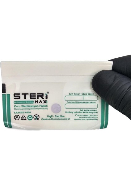 Freze Uç Sterilizasyon Zarfı Şeffaf - Mini Boy Indikatörlü Sterilizasyon Kraft Paketi 100MMX65MM (100) Adet fiyatları