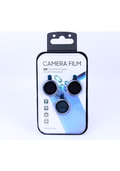 iPhone 15 Pro 15 Promax Metalik Lens Siyah