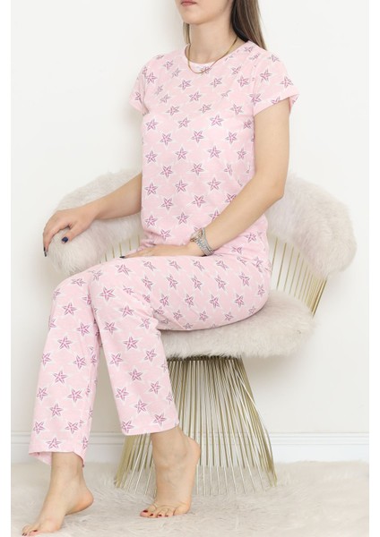 Afillix Concept Desenli Pijama Takımı Pembelibeyaz - 130.1287.