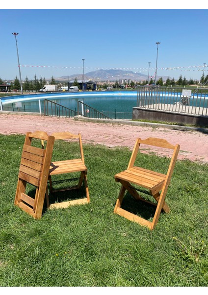 Katlanır Sansalye Ahşap 2 Kişilik