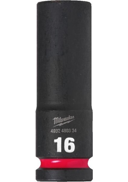 1/2" Shockwave™ Altıgen Darbeli Soket, Uzun, Metrik, 16 mm