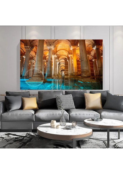 Modern Yerebatan Sarnıcı Istanbul Tarihi Sanat Özel Tasarım Kanvas Tablo