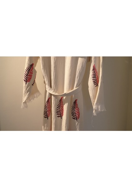 Aquatolıa Müslin Yapraklı Bornoz -Pamuklu- Kapşonlu - Unise x Bornoz indirimleri