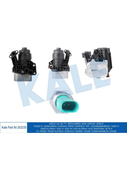 Yağ Soğutucu Caddy 4-Golf Vi-Vii-Jetta Iv-Passat-Sharan-Tiguan-A3-Q3-Leon-Toledo 4-Octavia 3-Super B 12