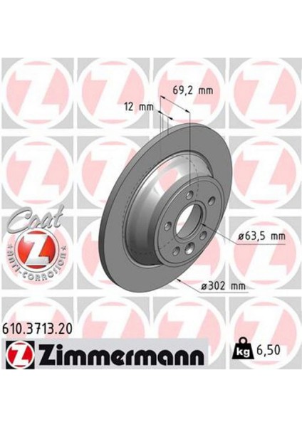 Arka Fren Disk Aynasi Volvo V70 Iii 07 D4 13 S80 Ii 2.0 3.2 /2.0tdi 08 XC70 06 12