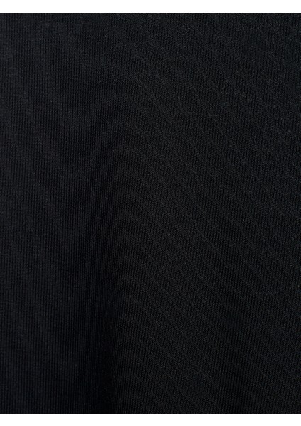 30747 Bisiklet Yaka Basic T-Shirt-Siyah
