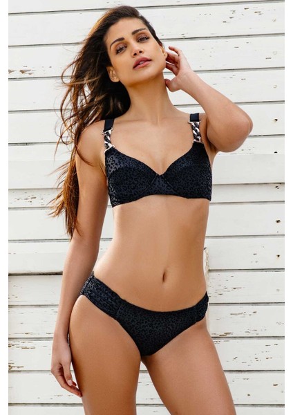 4601 Siyah Desenli Bikini Takımı