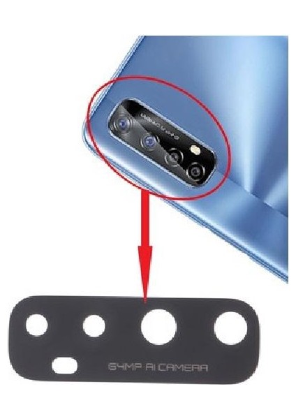 Realme 7 İle Uyumlu Kamera Camı