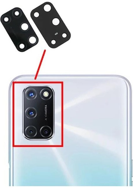 Oppo A92 İle Uyumlu Kamera Camı