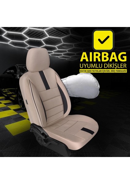 Cadıllac Escalade Uyumlu Lüks Oto,araba Tay Tüyü Koltuk Kılıfı Bej