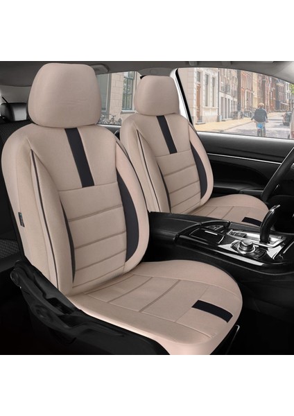 Seat Cordoba Uyumlu Lüks Oto,araba Tay Tüyü Koltuk Kılıfı Bej