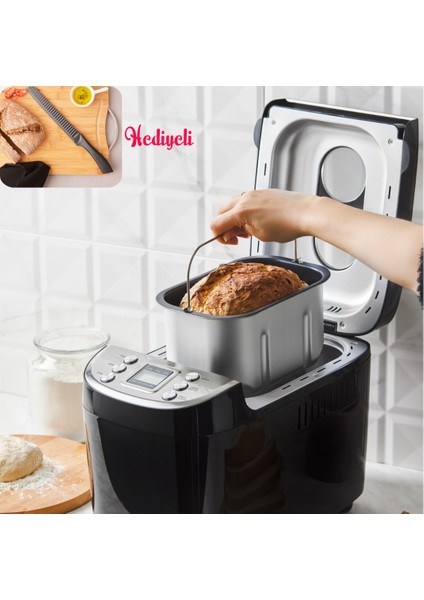 Ekmek Pişirme Reçel Yoğurt Yapma Makinesi 3 Farklı Pişirme Seviyesi 15 Otomatik Programlı Inox Gövdeli 1500 gr Kapasite 45 Tarifli Kitapçıklı indirimleri