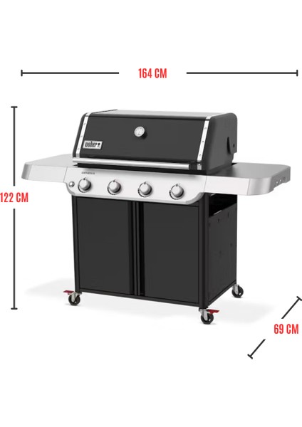 Genesis E-415 Gazlı Mangal Siyah