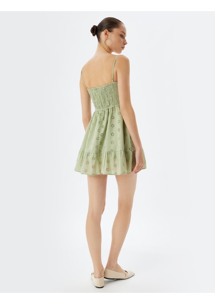 Mini Fisto Elbise Ip Askılı Gipeli Bağcık Detaylı fırsatları