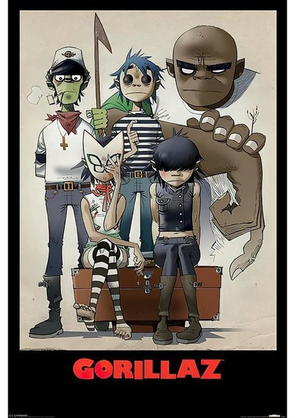 Hediye Vakti Gorillaz Rock Müzik Duvar Posteri - Çerçevesiz