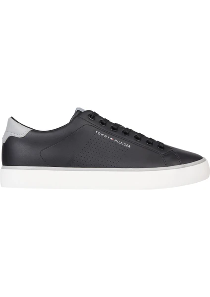 Tommy Hilfiger Siyah Erkek Sneaker Th Hı Vulc Low Core Seasonal