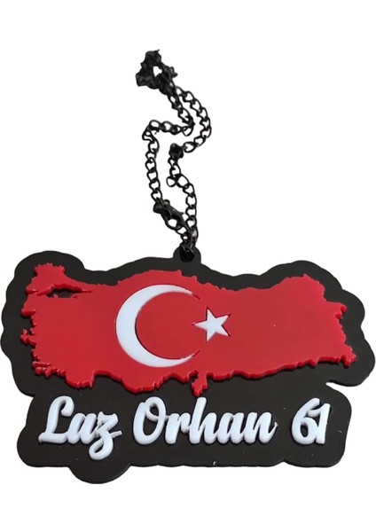 Türkiye Haritası Logolu Isimli Lüx Pleksi Dikiz Ayna Süsü