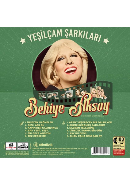 Behiye Aksoy - Yeşilçam Şarkıları - Plak