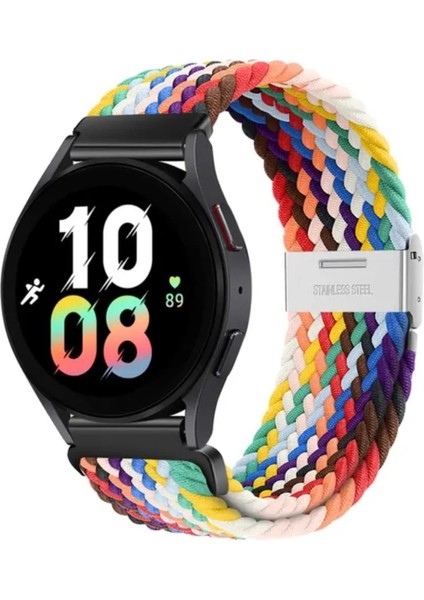 Xiaomi Mi Watch Yuvarlak Kasa Uyumlu Likralı Örgü Flexible Akıllı Saat Kordonu 22MM