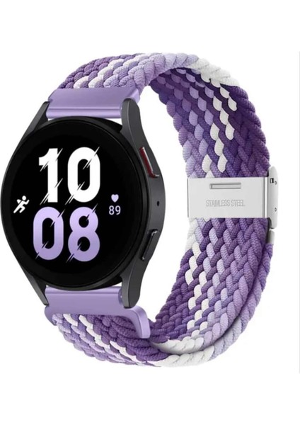 Honor Magic Watch 2 42 mm Uyumlu (20MM) Likralı Örgü Flexible Kayış Akıllı Saat Kordonu