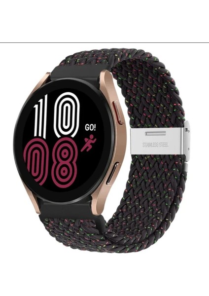 Honor Magic Watch 2 42 mm Uyumlu (20MM) Likralı Örgü Flexible Kayış Akıllı Saat Kordonu