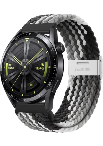 Garmin Venu Sq Vivoactive 3 Music Uyumlu (20MM) Likralı Örgü Flexible Kayış Akıllı Saat Kordonu
