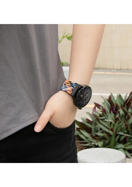 Amazfit Bip-Bip Lite-Bip U Pro Uyumlu (20MM) Likralı Örgü Flexible Kayış Akıllı Saat Kordonu