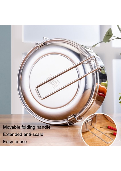 GZPLZ-304 Paslanmaz Çelik Yuvarlak Öğle Yemeği Kutusu 16CM (Yurt Dışından)