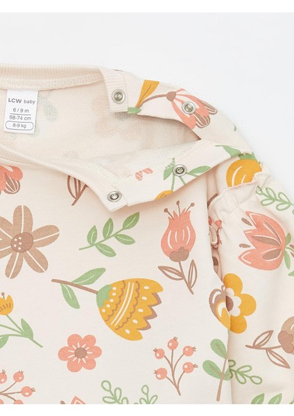 Baby Bisiklet Yaka Uzun Kollu Kız Bebek Sweatshirt ve Tayt 2'li Takım fırsatları