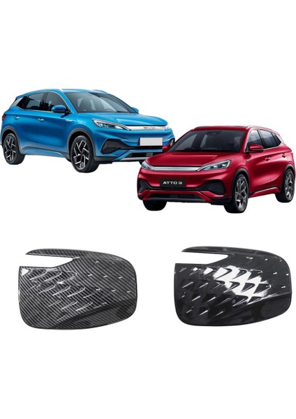 Byd Atto 3 Şarj Etme Kapağı Kaplaması, Abs Karbon Kaplama, Mat ve Parlak Siyah Renk Seçeneği Ile