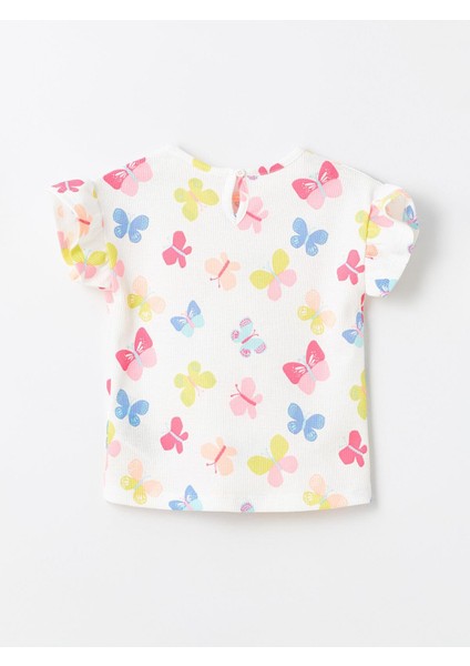 Baby Bisiklet Yaka Kısa Kollu Kız Bebek Bluz ve Şort 2'li Takım modelleri