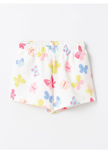 Baby Bisiklet Yaka Kısa Kollu Kız Bebek Bluz ve Şort 2'li Takım fırsatları