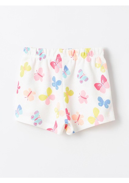 Baby Bisiklet Yaka Kısa Kollu Kız Bebek Bluz ve Şort 2'li Takım indirimleri