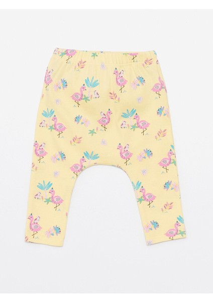 Baby Bisiklet Yaka Kısa Kollu Kız Bebek Çıtçıtlı Body ve Pantolon 2'li Takım fırsatları