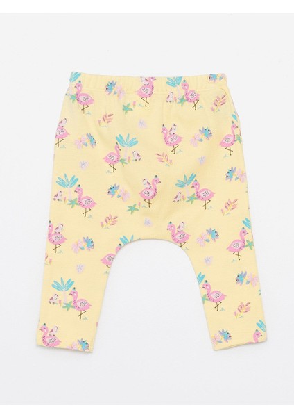 Baby Bisiklet Yaka Kısa Kollu Kız Bebek Çıtçıtlı Body ve Pantolon 2'li Takım indirimleri