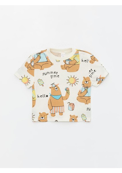 Baby Bisiklet Yaka Kısa Kollu Baskılı Erkek Bebek Tişört ve Eşofman Alt 2'li Takım fiyatları