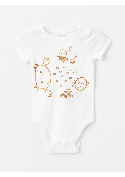 Baby Bisiklet Yaka Kısa Kollu Baskılı Erkek Bebek Çıtçıtlı Body ve Pantolon 2'li Takım fiyatları